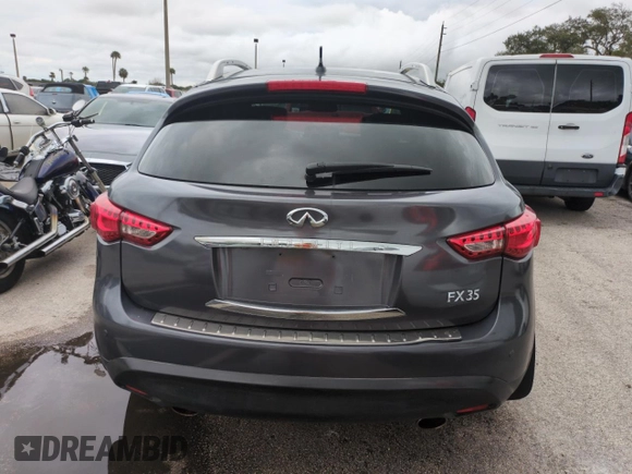 2012 Infiniti FX35 with VIN JN8AS1MU7CM120316, listed as a Copart auction lot 75073144 with 0 mi miles and Salvage Title. Bid and sale history available at carsss.com. Image 6.