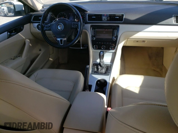 2013 Volkswagen Passat SE w/Sunroof with VIN 1VWBP7A35DC139094, listed as a Copart auction lot 48943295 with 74,302 mi miles and Salvage Title. Bid and sale history available at carsss.com. Image 8.