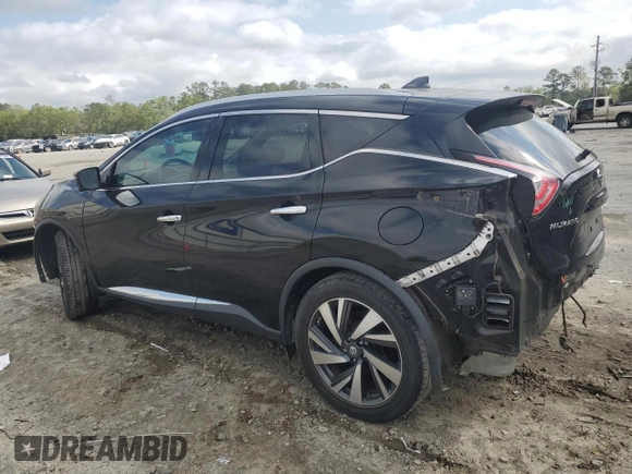 2017 Nissan Murano SL z VIN 5N1AZ2MG4HN185967, wystawiony jako Copart lot #51345485 z przebiegiem 72 081 mil mil oraz Szkoda całkowita • Salvage title. Historia ofert i sprzedaży dostępna na DreamBid. Obrazek 2.