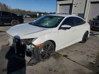 2021 Honda Civic Sedan Sport with VIN 19XFC2F85ME000096, listed as a Copart auction lot 43478245 with 49,890 mi miles and Clean Title. Bid and sale history available at carsss.com. Image 1.