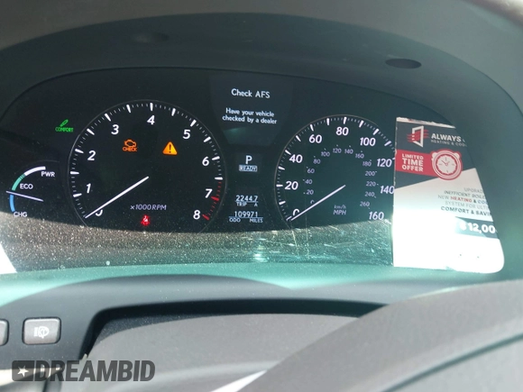 2008 Lexus LS 600h L with VIN JTHDU46F385005344, listed as a IAAI auction lot 42415220 with 109,971 mi miles and . Bid and sale history available at DreamBid. Image 15.