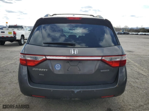 2013 Honda Odyssey Touring with VIN 5FNRL5H96DB010599, listed as a Copart auction lot 52316325 with 179,840 mi miles and Salvage Title. Bid and sale history available at carsss.com. Image 6.