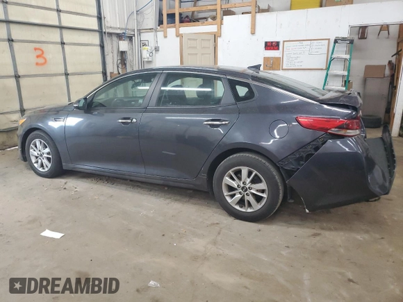 2018 Kia Optima LX z VIN KNAGT4L3XJ5217205, wystawiony jako Copart lot #58504425 z przebiegiem 103 466 mil mil oraz Szkoda całkowita • Salvage title. Historia ofert i sprzedaży dostępna na DreamBid. Obrazek 2.