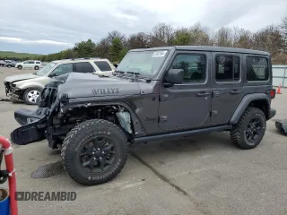2022 Jeep Wrangler Unlimited Willys with VIN 1C4HJXDM6NW135462, listed as a Copart auction lot 53467564 with 22,028 mi miles and Non Repairable. Bid and sale history available at DreamBid. Image 1.