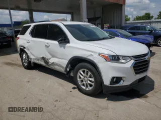 2020 Chevrolet Traverse LT Cloth with VIN 1GNERGKW1LJ129764, listed as a Copart auction lot 58945085 with 90,043 mi miles and Salvage title. Bid and sale history available at DreamBid. Image 4.