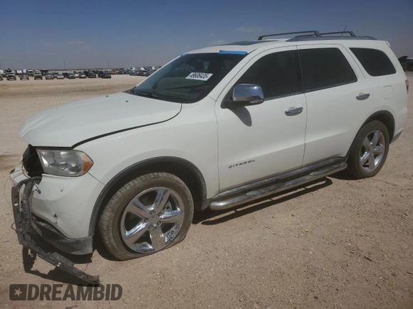 2012 Dodge Durango Citadel with VIN 1C4SDHET5CC361242, listed as a Copart auction lot 49606435 with 118,435 mi miles and Salvage title. Bid and sale history available at DreamBid. Image 1.