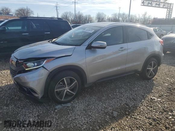 2022 Honda HR-V EX-L with VIN 3CZRU6H71NM741224, listed as a Copart auction lot 49439515 with 27,961 mi miles and Salvage Title. Bid and sale history available at carsss.com. Image 1.