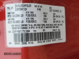 2001 Chrysler PT Cruiser with VIN 3C4FY4BB11T513304, listed as a Copart auction lot 74301164 with 99,410 mi miles and Salvage Title. Bid and sale history available at carsss.com. Image 15.