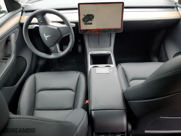 2025 Tesla Model Y Long Range with VIN 7SAYGDEEXSA338262, listed as a Copart auction lot 42818035 with 2,363 mi miles and Salvage Title. Bid and sale history available at carsss.com. Image 8.