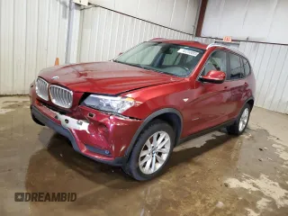 2013 BMW X3 xDrive28i with VIN 5UXWX9C53D0A25774, listed as a Copart auction lot 46250085 with 157,485 mi miles and Salvage Title. Bid and sale history available at carsss.com. Image 1.