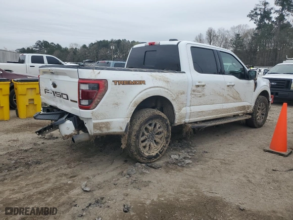 2022 Ford F-150 XL with VIN 1FTEW1E89NFB88465, listed as a Copart auction lot 45580105 with 101,637 mi miles and Salvage Title. Bid and sale history available at carsss.com. Image 3.
