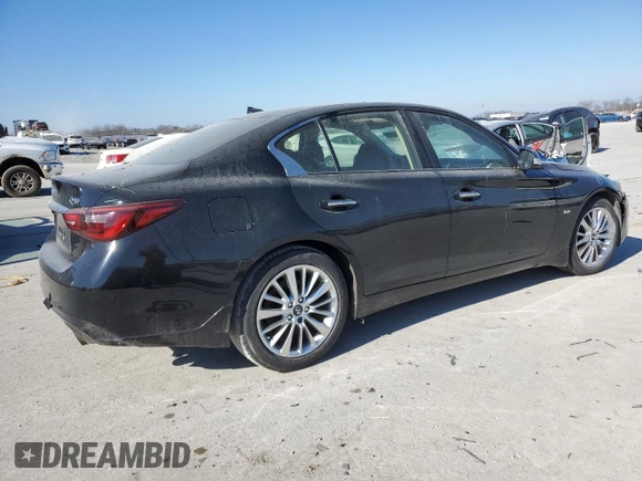 2018 Infiniti Q50 3.0t SPORT with VIN JN1EV7AR2JM435600, listed as a Copart auction lot 87513085 with 77,304 mi miles and Salvage Title. Bid and sale history available at carsss.com. Image 3.