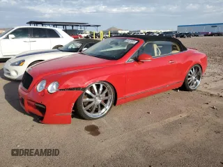 2007 Bentley Continental GT with VIN SCBDR33W47C047424, listed as a Copart auction lot 50924005 with 54,802 mi miles and Salvage Title. Bid and sale history available at carsss.com. Image 1.