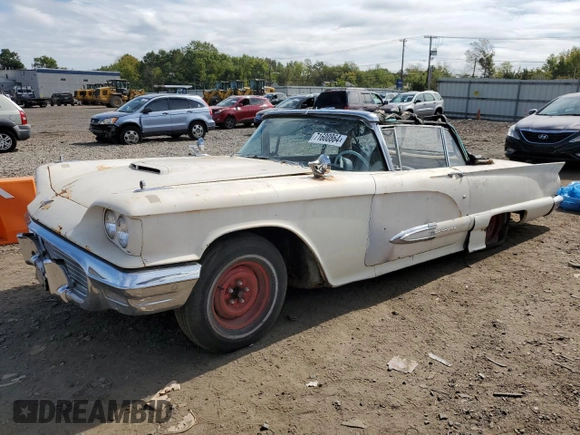 1959 Ford Thunderbird with VIN H9YJ108747, listed as a Copart auction lot 71600864 with 66,285 mi miles and Clean Title. Bid and sale history available at DreamBid. Image 1.