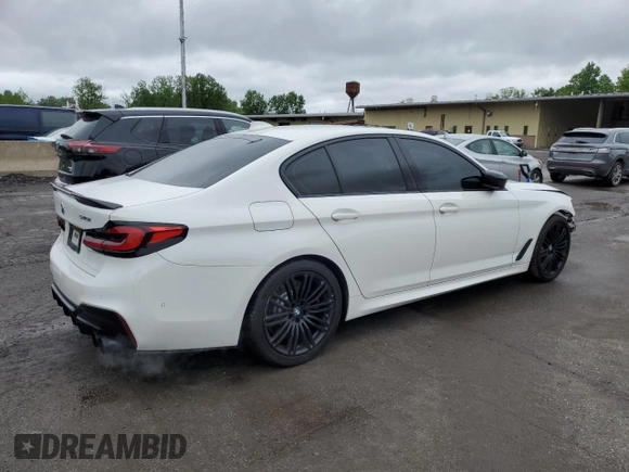 2019 BMW 5 Series 540i xDrive with VIN WBAJE7C58KWW37088, listed as a Copart auction lot 57759905 with 64,621 mi miles and Salvage title. Bid and sale history available at DreamBid. Image 3.