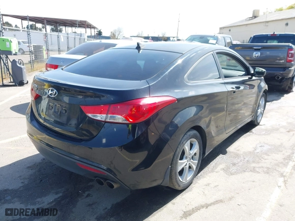 2013 Hyundai Elantra Coupe GS with VIN KMHDH6AE4DU023377, listed as a IAAI auction lot 41847471 with 134,772 mi miles. Bid and sale history available at carsss.com. Image 4.