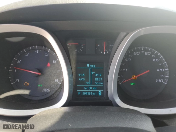 2014 Chevrolet Equinox LT with VIN 2GNALBEK5E6358640, listed as a Copart auction lot 52649285 with 104,391 mi miles and Clean Title. Bid and sale history available at carsss.com. Image 9.