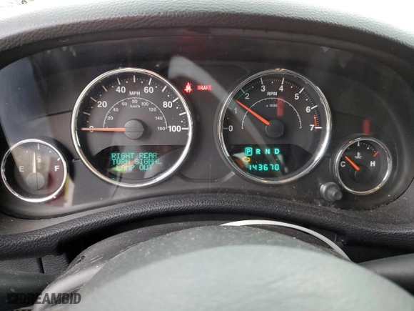 2012 Jeep Wrangler Unlimited Sport with VIN 1C4BJWDG1CL135894, listed as a Copart auction lot 52422245 with 143,670 mi miles and Salvage Title. Bid and sale history available at carsss.com. Image 9.