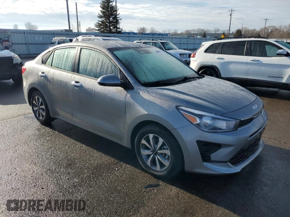 2023 Kia Rio S with VIN 3KPA24AD7PE568447, listed as a Copart auction lot 46667225 with 30,166 mi miles and Salvage Title. Bid and sale history available at carsss.com. Image 4.