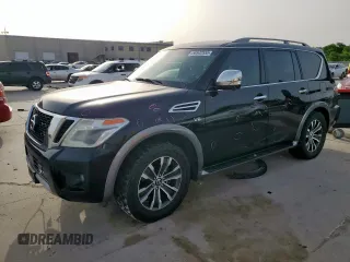 2017 Nissan Armada Platinum z VIN JN8AY2ND4H9001278, wystawiony jako Copart lot #56502555 z przebiegiem 141 004 mil mil oraz Szkoda całkowita • Salvage title. Historia ofert i sprzedaży dostępna na DreamBid. Obrazek 1.