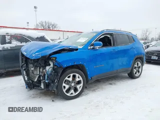 2021 Jeep Compass Limited with VIN 3C4NJCCB2MT528312, listed as a IAAI auction lot 41234690 with 83,036 mi miles. Bid and sale history available at carsss.com. Image 2.