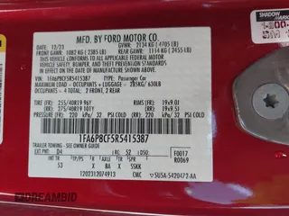 2024 Ford Mustang GT with VIN 1FA6P8CF5R5415387, listed as a IAAI auction lot 41547276 with 13,961 mi miles. Bid and sale history available at carsss.com. Image 9.
