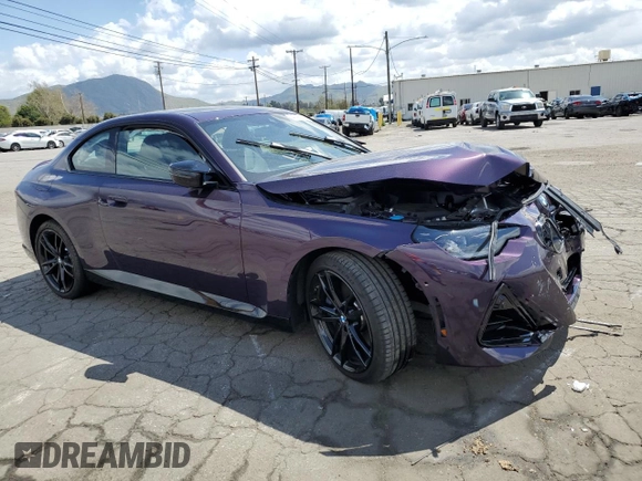 2022 BMW 2 Series M240i xDrive with VIN 3MW53CM07N8C51763, listed as a Copart auction lot 47286223 with 6,983 mi miles and . Bid and sale history available at carsss.com. Image 4.