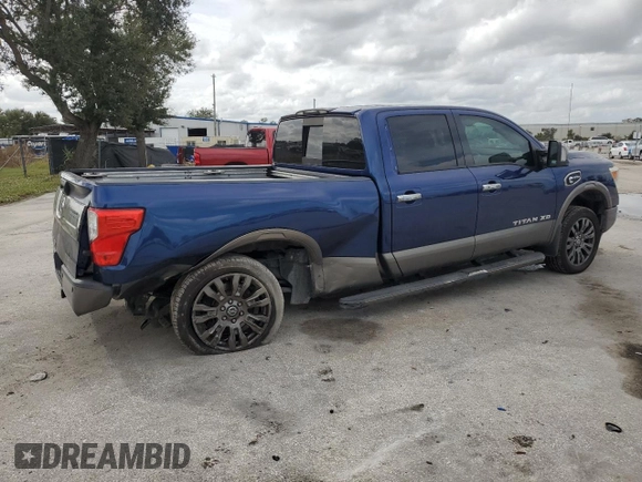 2016 Nissan Titan XD Platinum Reserve with VIN 1N6BA1F25GN503098, listed as a Copart auction lot 79867324 with 92,467 mi miles and Salvage Title. Bid and sale history available at carsss.com. Image 3.