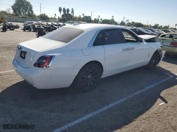 2022 Rolls-Royce Ghost with VIN SCATV0C00NU213144, listed as a Copart auction lot 77853014 with 0 mi miles and Salvage Title. Bid and sale history available at carsss.com. Image 3.
