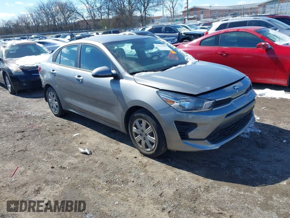 2021 Kia Rio LX with VIN 3KPA24AD5ME372745, listed as a IAAI auction lot 41633392 with 72,523 mi miles. Bid and sale history available at carsss.com. Image 1.