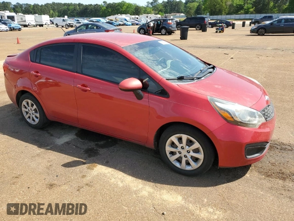 2012 Kia Rio LX with VIN KNADM4A30C6094367, listed as a Copart auction lot 52684565 with 108,915 mi miles and Salvage Title. Bid and sale history available at carsss.com. Image 4.