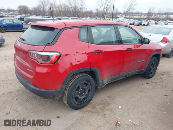 2019 Jeep Compass Sport z VIN 3C4NJCABXKT802534, wystawiony jako IAAI lot #41128295 z przebiegiem 66 719 mil mil oraz . Historia ofert i sprzedaży dostępna na DreamBid. Obrazek 4.