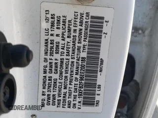 2014 Honda Civic EX-L with VIN 19XFB2F96EE200188, listed as a Copart auction lot 54687825 with 152,439 mi miles and Salvage Title. Bid and sale history available at DreamBid. Image 12.