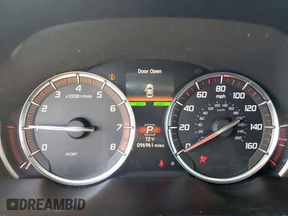 2018 Acura TLX w/A-SPEC Pkg with VIN 19UUB2F69JA010803, listed as a Copart auction lot 54090365 with 96,961 mi miles and Salvage title. Bid and sale history available at DreamBid. Image 9.