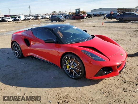 2024 Lotus Emira First Edition z VIN SCCLEKAX7RHB12137, wystawiony jako Copart lot #41454275 z przebiegiem Nie podano mil oraz Nie do naprawy. Historia ofert i sprzedaży dostępna na DreamBid. Obrazek 4.