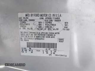 2004 Ford Ranger XL Fleet with VIN 1FTYR44U14PB06953, listed as a IAAI auction lot 42251150 with 166,507 mi miles and . Bid and sale history available at DreamBid. Image 9.