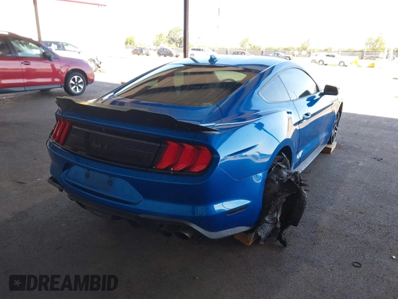 2021 Ford Mustang GT with VIN 1FA6P8CFXM5101257, listed as a IAAI auction lot 42207879 with 37,036 mi miles and . Bid and sale history available at DreamBid. Image 4.