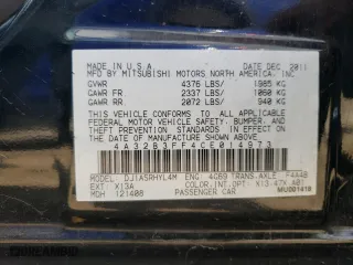 2012 Mitsubishi Galant ES with VIN 4A32B3FF4CE014973, listed as a Copart auction lot 69513464 with 84,967 mi miles and Salvage Title. Bid and sale history available at carsss.com. Image 12.