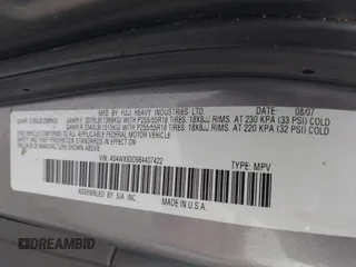 2008 Subaru Tribeca Limited z VIN 4S4WX93D984407422, wystawiony jako IAAI lot #41271731 z przebiegiem 220 319 mil mil oraz . Historia ofert i sprzedaży dostępna na DreamBid. Obrazek 9.