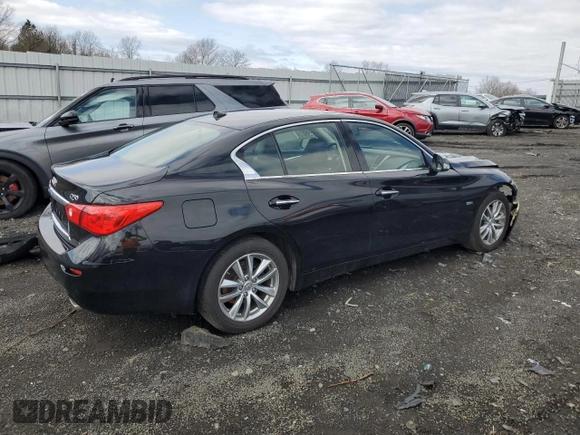 2017 Infiniti Q50 2.0t with VIN JN1CV7AR7HM681897, listed as a Copart auction lot 46796305 with 89,853 mi miles and Salvage Title. Bid and sale history available at carsss.com. Image 3.