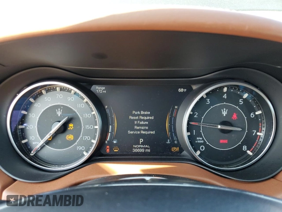 2021 Maserati Ghibli S Q4 GranLusso with VIN ZAM57YTL2M1365779, listed as a Copart auction lot 68241794 with 36,699 mi miles and Salvage Title. Bid and sale history available at carsss.com. Image 9.