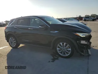 2022 Infiniti QX50 Pure with VIN 3PCAJ5AA9NF117753, listed as a Copart auction lot 56597475 with 30,680 mi miles and Salvage title. Bid and sale history available at DreamBid. Image 4.