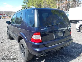 2003 Mercedes-Benz M-Class 3.7L with VIN 4JGAB57E03A418713, listed as a IAAI auction lot 41835875 with 195,982 mi miles. Bid and sale history available at carsss.com. Image 3.