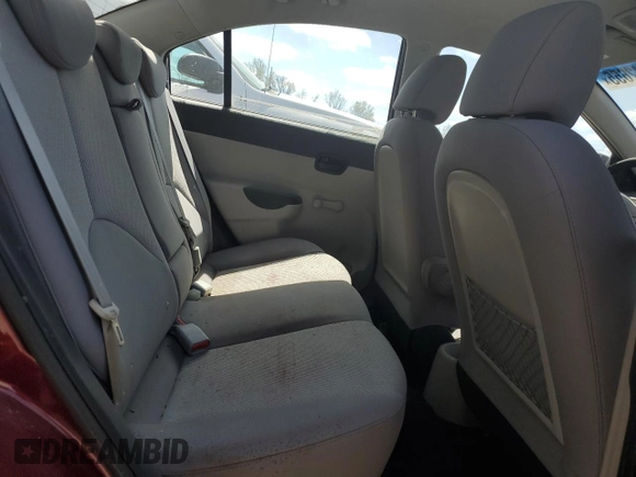 2010 Hyundai Accent GLS with VIN KMHCN4AC0AU489696, listed as a Copart auction lot 53842655 with 162,582 mi miles and Clean Title. Bid and sale history available at carsss.com. Image 10.