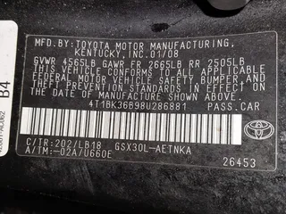 2008 Toyota Avalon XL with VIN 4T1BK36B98U286881, listed as a IAAI auction lot 41873012 with 176,054 mi miles. Bid and sale history available at carsss.com. Image 9.