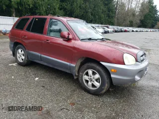 2005 Hyundai Santa Fe GLS with VIN KM8SC73D55U876565, listed as a Copart auction lot 81161004 with 204,205 mi miles and Salvage title. Bid and sale history available at DreamBid. Image 4.