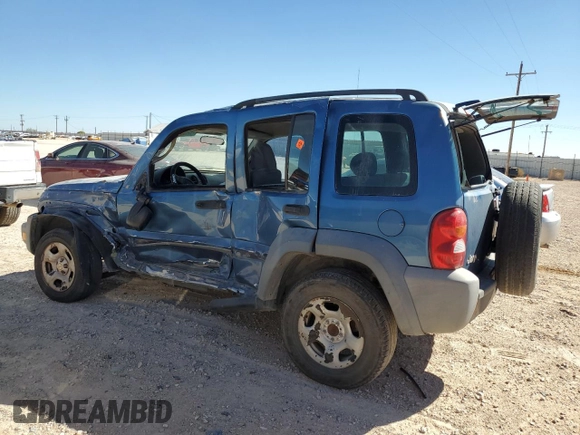 2005 Jeep Liberty Sport with VIN 1J4GK48K55W506055, listed as a Copart auction lot 76595204 with 0 mi miles and Salvage Title. Bid and sale history available at carsss.com. Image 2.