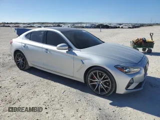 2019 Genesis G70 3.3T Advanced with VIN KMTG74LE1KU024023, listed as a Copart auction lot 77521804 with 33,639 mi miles and Salvage Title. Bid and sale history available at carsss.com. Image 4.