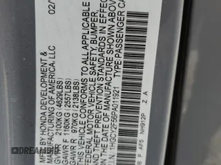 2023 Honda Accord Sport с VIN 1HGCY2F56PA011921, выставлен на аукционе Copart как лот 52381295 с пробегом 32 287 миль миль и Списание • Salvage title. История ставок и продаж доступна на DreamBid. Изображение 13.