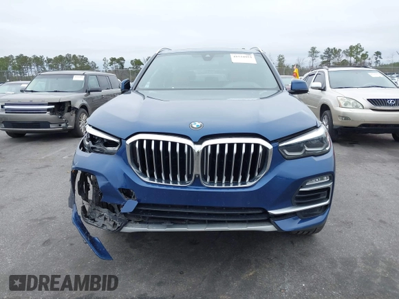2021 BMW X5 sDrive40i with VIN 5UXCR4C0XM9G16295, listed as a IAAI auction lot 41534953 with 28,722 mi miles. Bid and sale history available at carsss.com. Image 12.